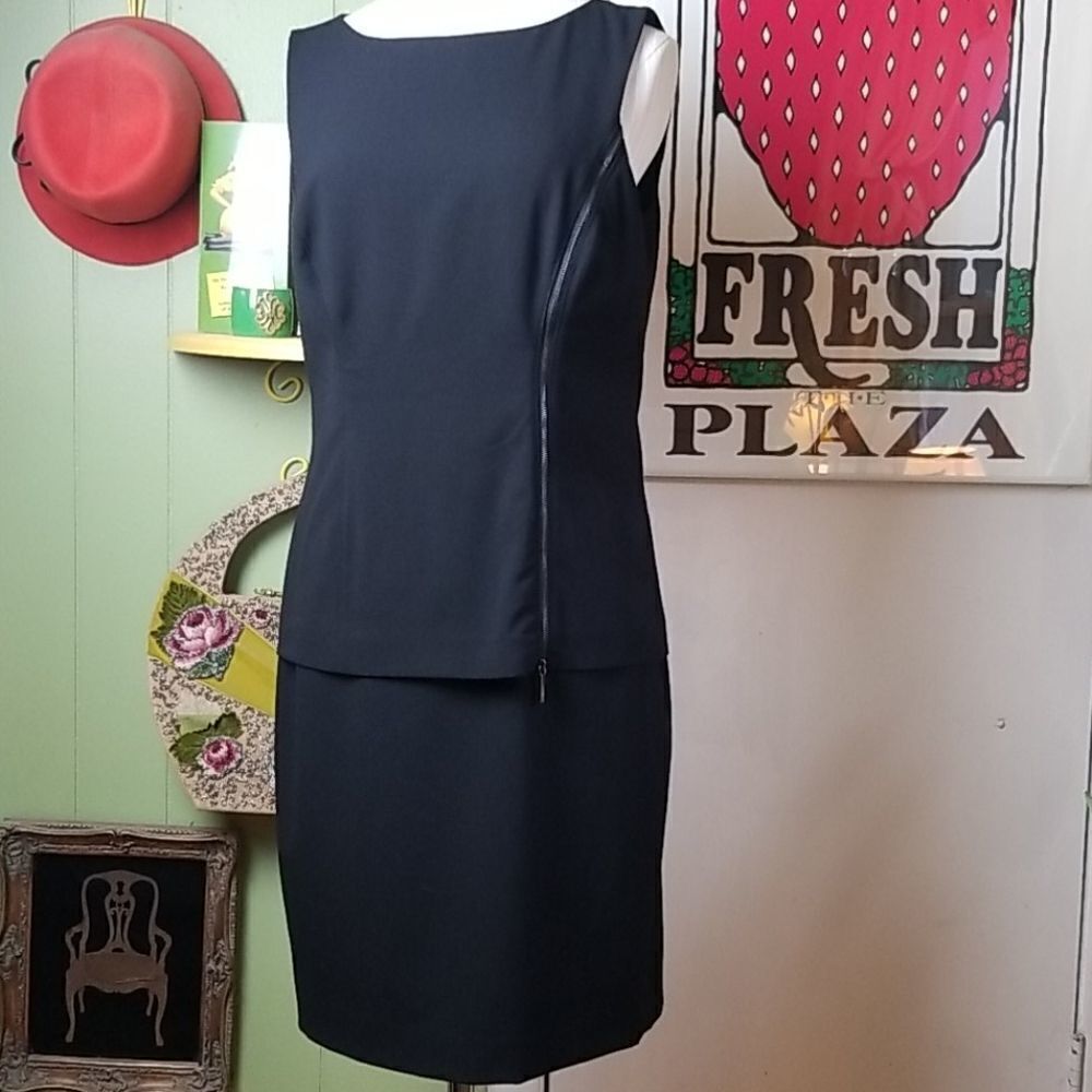 Lauren Ralph Lauren Black Sheath Zipper Detail